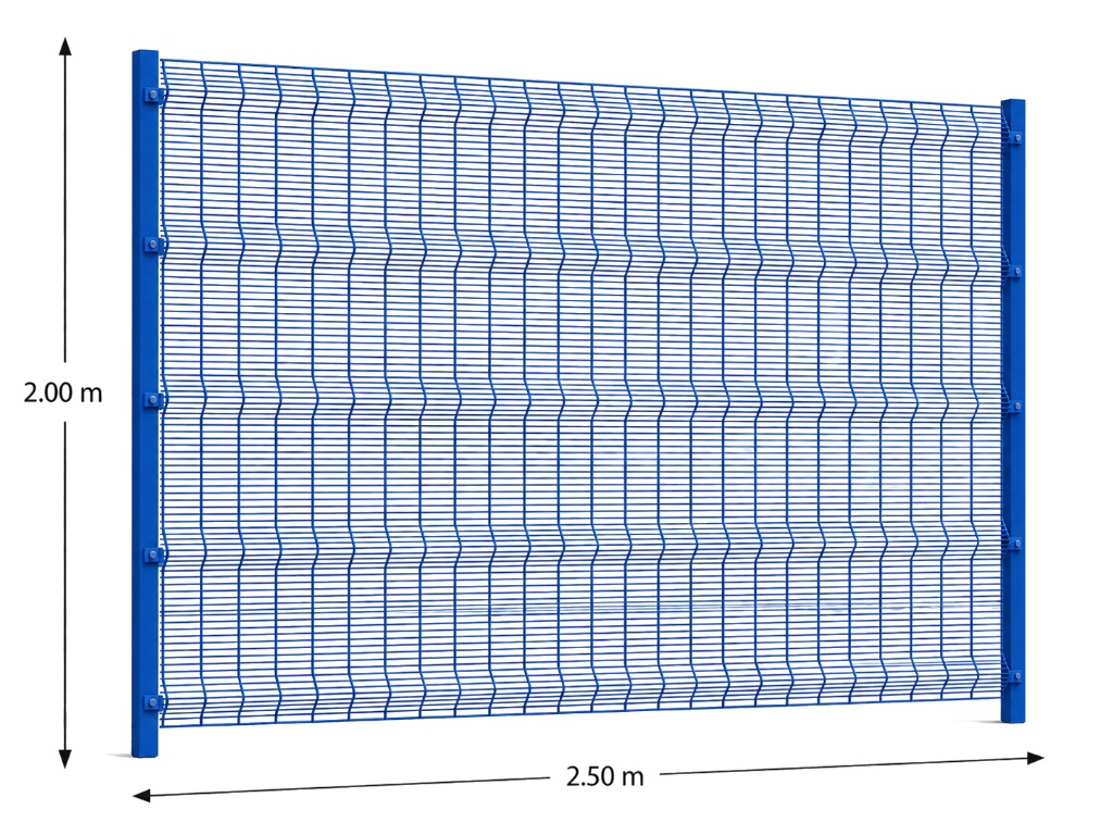 Kit Reja Antiescalable 2.5 × 2.0 m — Cuadrícula 1.2 × 7.5 cm — Con postes para fundir