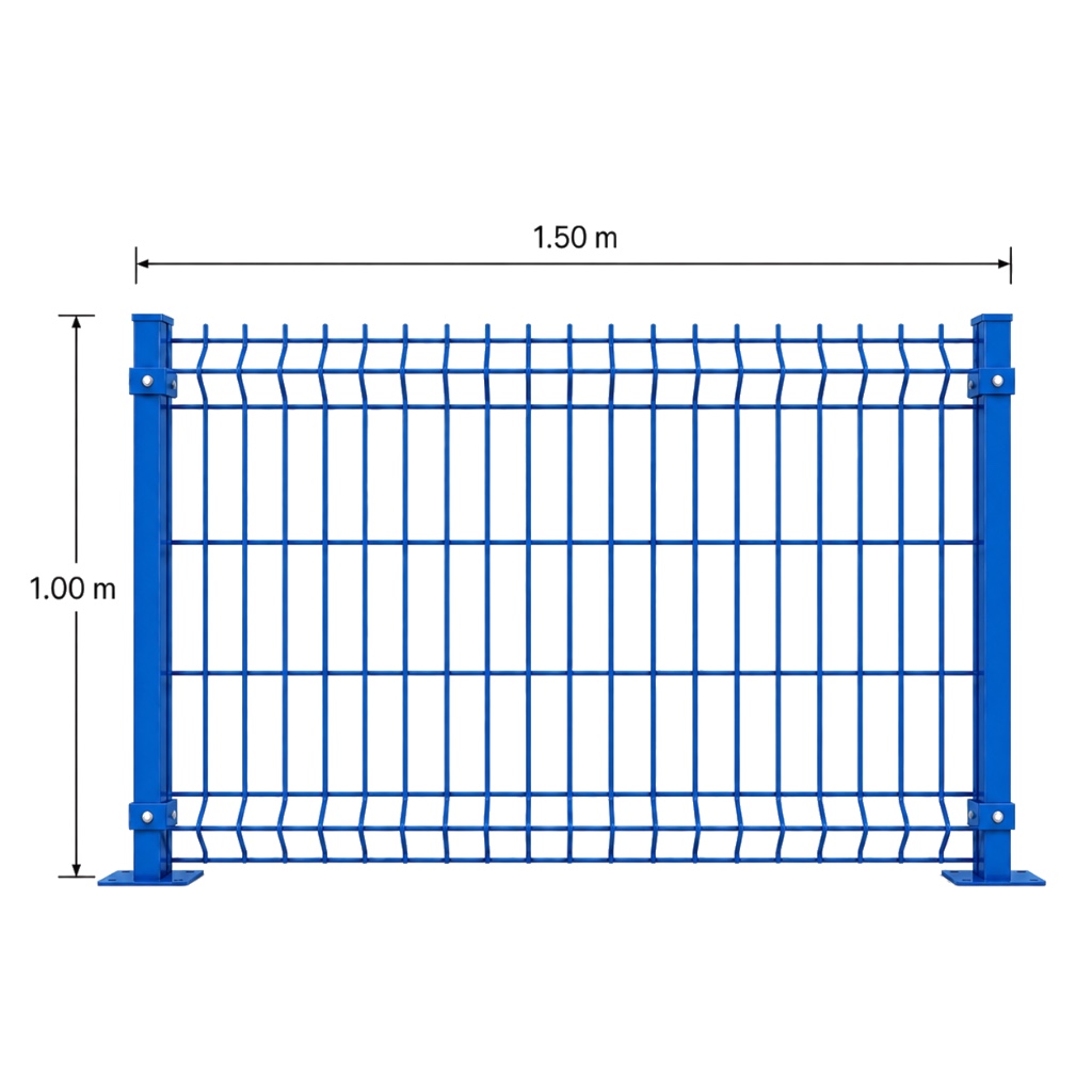 Kit Reja 3D 1.0 × 1.5 m — Con postes para fijación en concreto