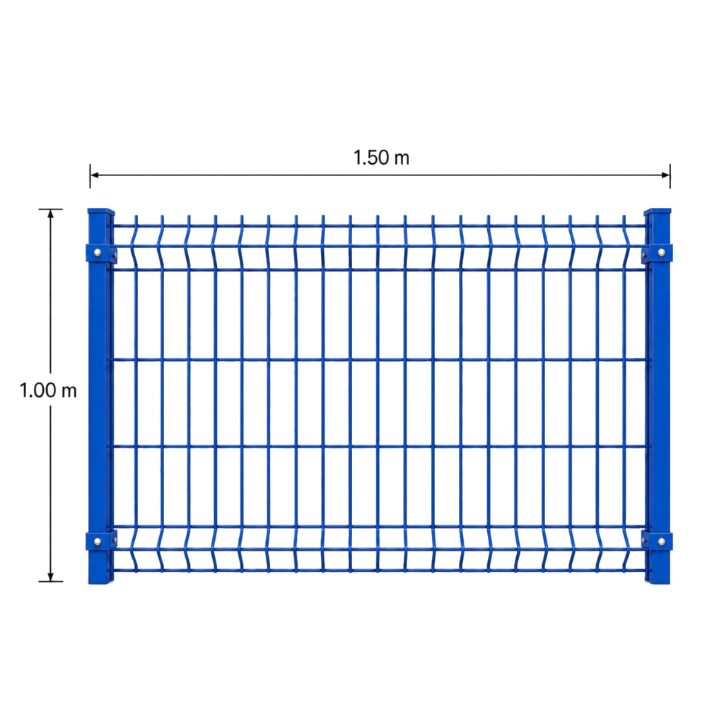 Kit Reja 3D 1.0 × 1.5 m — Con postes para fundir