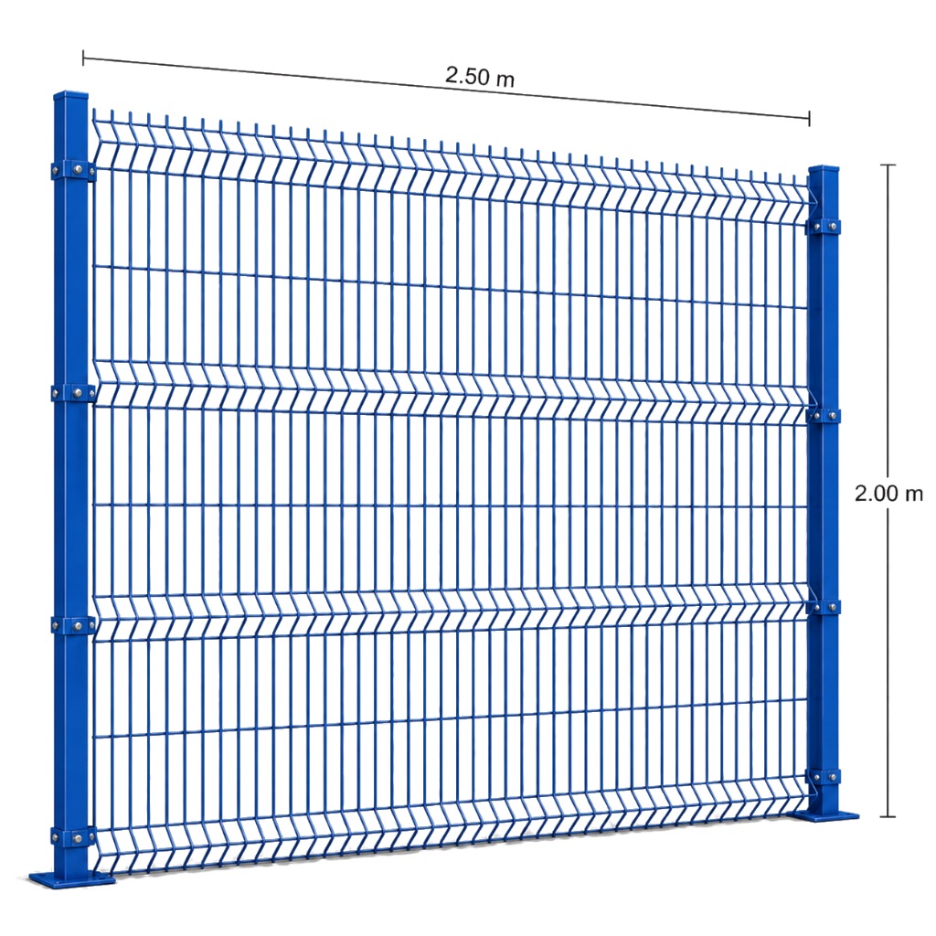 Kit Reja 3D 2.0 × 2.5 m — Con postes para fijación en concreto