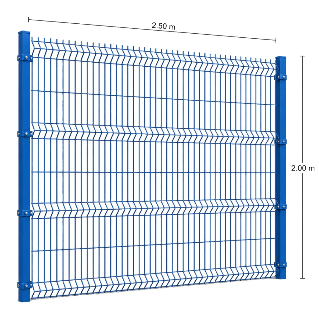 Kit Reja 3D 2.0 × 2.5 m — Con postes para fundir
