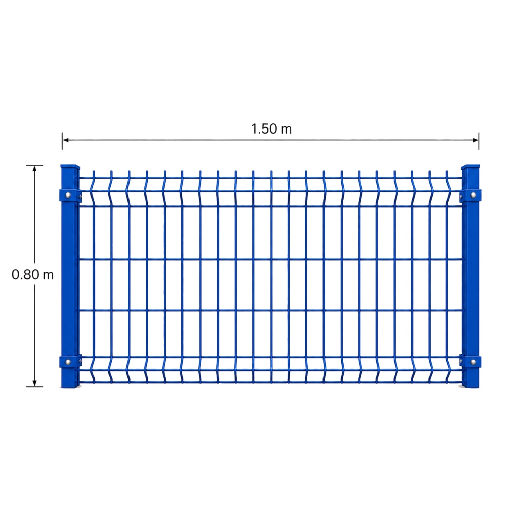 Kit Reja 3D 0.8 × 1.5 m — Con postes para fundir