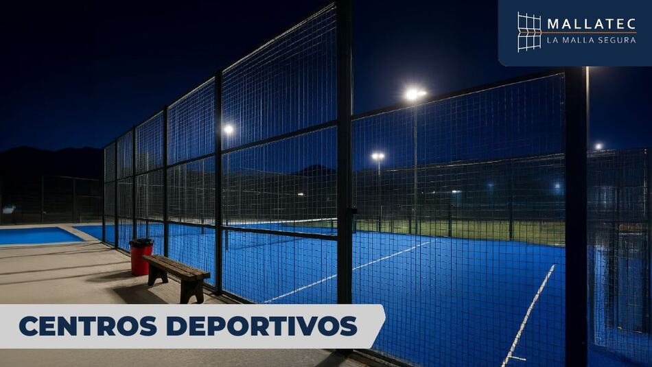 Cancha iluminada nocturna