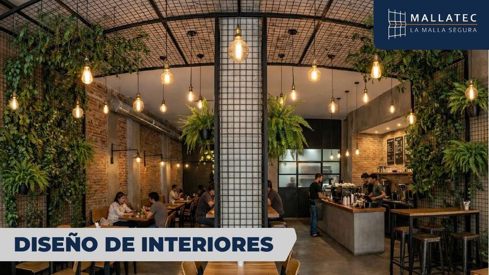 Techo con plantas en café