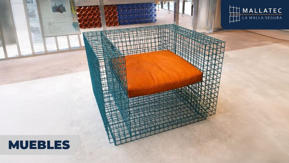 Sillón con estructura metálica