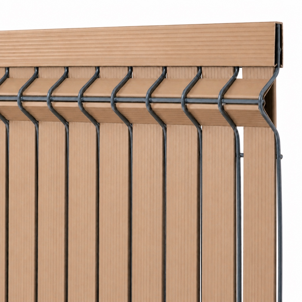 Privacinta PVC Café Claro para Reja 3D y 2D — Kit (cubre panel 2×2.5m)